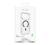 Puro Protective Case for iPhone 17 Pro Max, Transparent & Black, TPU + PC "LITE MAG" Magsafe
