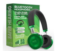 Puro Sound Labs JuniorJam Plus Volume Limiting Headphones for Kids, Safer Audio to Protect Hearing- Adjustable Bluetooth Headphones for Tablets, Smartphones, PCs- 22-Hour Battery Life- Green