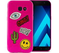Puro TPU Cover Patch-Mania +5 Sticker Protective Shell for Samsung Galaxy A3