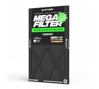 PuroAir MegaFilter - 14x24x1 Air Filter MERV 13 Activated CarbonTech Defense - Heavy Duty 3 Layer Furnace Filters Allergens, Pollen, Dust, Pet Dander, Smoke, Odors - HVAC Air Filter 14x24x1 (1-Pack)