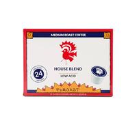 Puroast Low Acid Coffee Capsules Bold House Blend Low Acid Certified - Over 5.5, High Antioxidants, Compatible with Keurig 2.0 Coffee Machines (Pack of 24)