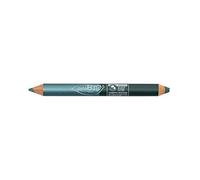 PUROBIO Duo Night Eye and Eyeshadow Pencil, Petrol Green/Emerald Green