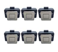 PUROCEAN 6 Packs Metal Push Button Latch Square RV Push Button Catch (Nickel)