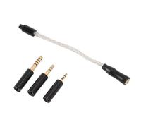 Purokise 2.5mm Female to 3.5mm 4.4mm Male Adapter Cable Gold Plated Silver Copper (Silver)