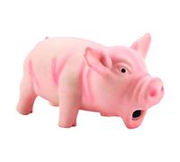 Purokise Dog Chew Toy, Cute Pig Grunting Squeak Latex Interactive Toys for Puppies Safe Bite Proof 6.3x3.1x3.1 Inch (Pink)