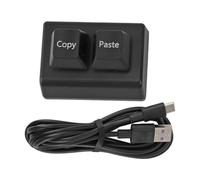 Purokise Programmable Keypad, 2 Keys Copy Paste Red Switch USB C Mini Macro | ABS Material Build Compact Desktop Macro Pad Hot Swappable Keycaps Plug Play Wired Office Accounting Rhythm Game