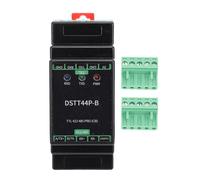 Purokise TTL to RS422 RS485 Converter DIN Rail Mount, Industrial Isolated Serial Adapter Module with DC Power Isolation LED Indicators for Data Communication ABS