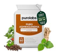 Purolabs Ashwagandha KSM-66® High Strength Capsules - Organic Ashwagandha with Black Pepper for Stress, Energy & Balance - Premium Tablets Alternative - 90 Vegan Capsules