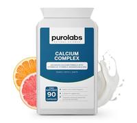 Purolabs Calcium Complex - High Strength Calcium & Vitamin D3 with Magnesium, Zinc & Vitamin C - Tablets for Women & Men Support (Capsule Formula) - Bone & Muscle Health - 90 Capsules