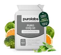 Purolabs CoQ10 Ubiquinol Coenzyme Q10 High Strength - 100mg CoQ10 Supplement for Energy, Heart, Brain & Cellular Support - High Absorption Ubiquinone Formula - 60 Vegan Capsules for Daily Wellness