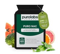 Purolabs NAC Supplement - NAC N-Acetyl-Cysteine 600mg Capsules for Respiratory & Antioxidant Support - High Strength Amino Acid L-Cysteine - 60 Vegan Capsules - Made in The UK