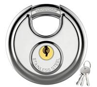 Puroma Keyed Padlock, Stainless Steel Locker Lock Heavy Duty Locks with 3 Keys, Waterproof Outdoors Gate Storage Unit Lock with 3/8 Inch Shackle for Warehouse, Gym Storage Locker (1 Pack)