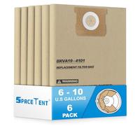 Puroom 6 Pack DEWALT DXVA19-4101 High Efficiency Replacement Filter Bags for DEWALT 6 to 10 Gallon Wet/Dry Vacs - Part # DEWALT DXVA19-4101 & Vacmaster VHBM by