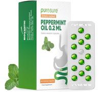 Purosure Enteric Coated Peppermint Oil Capsules - 84 Soft Gel Caps (0.2ml Each), Gastro-Resistant Natural Soothing Mint Sealed in Hygienic Blister Strips Supports Healthy Digestion 2 Pack