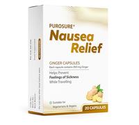 Purosure Nausea Relief Ginger Capsules for Travel Sickness Relief, 250 mg (20)