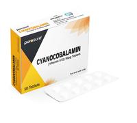PuroSure Vitamin B12-50 Tablets (7 Weeks Supply) - Cyanocobalamin B12 50mcg Supplement - Contributes to The Reduction of Tiredness