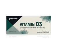 Purosure Vitamin D3 1000 IU - 30 Tablets - High Potency, Easy to Swallow Pure Vitamin D Softgel Tablets- Vitamin D3 Supplements Helps Boost Health and Immune System
