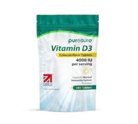 Purosure Vitamin D3 Colecalciferol 4000 IU Supplements | 365 High Strength Easy to Swallow Tablets | 12 Months Supply | Supports Norma Immunity System Function | Manufactured in the UK | (365 Tablets)