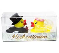 Purovi® Rubber Ducks Bride and Groom | Gift and Cake Decoration | Wedding Bath Gadget