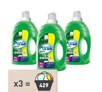 PUROX UNIVERSAL Liquid Detergent (143 Washes x 3) Gel for Coloured and White Clothes, HDPE 4.3 L, Pack of 3