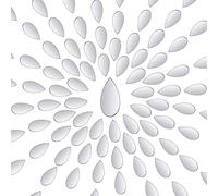 Purpeak Teardrop Shaped Craft Mirrors Mini Glass Mirror Tiles Small Mirror Mosaic Tiles DIY Mirror Tiles Decorative Mosaic Tiles for DIY Craft Home Decor (300 Pieces)