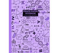 Purple 1/5 Inch Graph Paper Notebook for Girls, Teens & Adults: 5x5 Quad Ruled for Math, Science, STEM, Geometry, Algebra and Drawing
