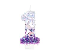 Purple 1 Butterfly Birthday Candles, Number 1 Candle, 3D Glitter Sequin Numeral Candles for Cake, Happy First Birthday Candle, Cake Topper Decorations for Girls Birthday Party