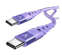 (Purple, 1 Meter) C Charger Cable, USB Type C Fast Cable Lead Nylon Braided USB C Sync Cable for S22/S21/S20/S10 A13/A12 A32 MacBook iPad Pro Sony HTC Huawei