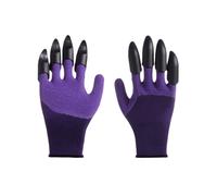 (Purple) 1 Pair Safety Gloves Garden Gloves Rubber TPR Thermo Plastic Builders Work ABS Plastic Claws