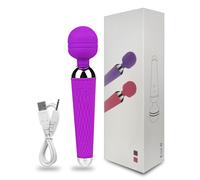 (purple) 10 Speed Big Magic Wand Massager Vibrators for Women Clitoris G Spot Stimulator Dildo Vibrator