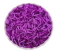 (purple, 1000Pcs) 1000pcs 200pcs 2*7mm Czech Cylindrical Glass Tube Loose Beads Diy For Jewelry Making