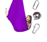 (Purple) 100cm x 280cm Kids Therapy Swing Cuddle Hammock with Autism ADHD Aspergers Sensory