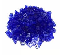 (purple) 100pcs Transparent 1X1 Thin Brick Small Particles Building Blocks Transparent Parts Two-Dimensional Code Educational Children Bricks Assemblage Toy