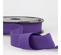 Purple 10m 100% Cotton Twill Tape - Soft Flexible Tape for Binding, Edging, Bunting, Aprons & Crafts - 25mm Wide - Packaged Length, No Joins - Giddy Square