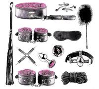 Purple 12 Pieces Smooth Leather Sports Accessories Kit, Hand And Foot Yoga Straps, Sports Training Accessories - K+1
