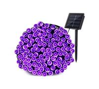 (purple, 12M 100LEDs) Christmas Garland Led Fairy Light Outdoor Solar Powered String Lights 8 Mode 7m/12m/22m