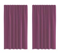 (purple, 140 x 175 cm) vidaXL Voile Curtains 2 pcs net curtain sheer curtain