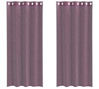 Voile Curtains 2pcs Purple 140x225 cm 100% Polyester Grommet Eyelet Sheer Panels