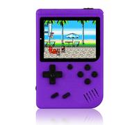 (Purple) 2.4inch Mini Video Game Console Built in 500 Games Retro Portable Console Handheld Game Player AV Output For Kids Gift Game Boy