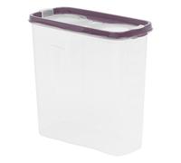 URBNLIVING 2/2.5/3.25L Plastic Food Cereal Storage Container Set with Airtight Click Lid Food Fresh Organized Rectangle Leakproof Kitchen Pantry Storage Solution (1, Purple 2.5L)