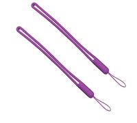 Purple 2 PCS Adjustable Colorful Silicone Hand Wrist Strap Lanyard Waterproof for Cell Phone, USB Flash Drive, Mp3, Mp4, Mini Camera