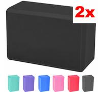(Purple) 2 x Yoga Block Pilates Foam Foaming Brick Stretch