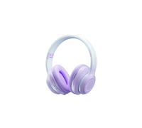 (Purple) 2023 Music Headset Gradient Color Bluetooth Headphone Wireless LED Light With Mic Gamer Earphone Kids Lovely Christmas G