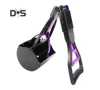 (purple) 24" Dog Poop Scooper Foldable Pet Waste Pick Up Tool for Dogs Cats High Strength Long Handle Dog Poop Grabber for Yard Grass Gravel