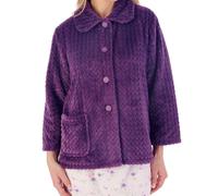(Purple, 2XL) Slenderella BJ02315 Women's Bed Jacket Dressing Gown