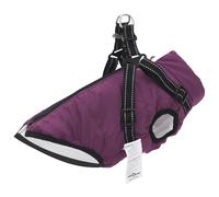 (purple, 2xl) vidaXL Dog Coat with Harness Waterproof Reflective Dog Winter Coat Dog Jacket