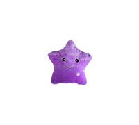 (Purple) 34 cm LED Luminous Light Up Pillow Smile Star Glow Plush Waist Cushion