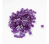 Purple 3A Auto Car Mini Blade Fuse 200pcs Protected circuits