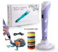 (Purple) 3D Printing Pen, 3D Doodler Pen with LCD Screen UK