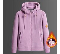 (purple, 3XL) "Men's and Women's Warm Polar Fleece Jacket - Thick, Velvet-Lined for Outdoor Sports in Autumn and Winter"